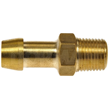 Dorman Inverted Flare Male Connector Barbed End 5818 UNF Thread Size 14 Length Brass 785-408D